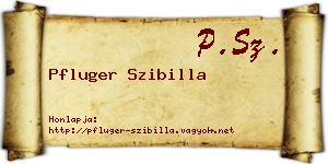 Pfluger Szibilla névjegykártya